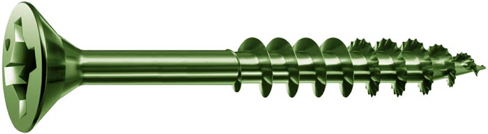 Spax Flat Head Deck Screws - HCR coating (green)