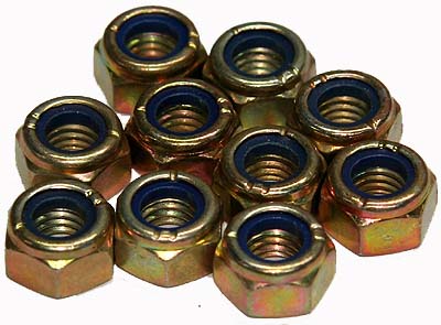 Hex Locknut w/Nylon Insert-Yellow Zinc - M8x1.25 (pack of 10pc)