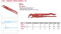 (120A.1P1/2)-Swedish style Pipe Wrench-45° (1.5")