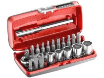 (R1PICO)-23pc Ultra Compact 1/4″ Drive Flex Head Ratchet Set (F)