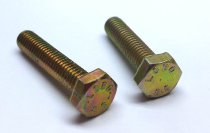 Hex Bolt (Lobo) -6x25mm Yellow Zinc (Bag of 10pc)(2 left)