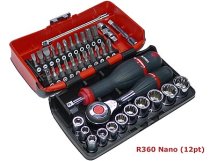 (R.360NANO-U112) -1/4″ Drive Compact 12pt Fract Set w/R.360