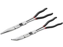 (185.2L)-Extra Long Needle Nose Pliers-2pc (Strt & 45Deg)(USAG)