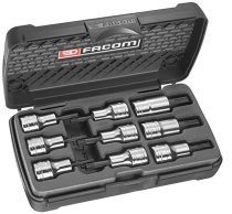 (AMEX.3) -1/2" Drive 9pc Torx Socket Set (T20>T60)(Facom)