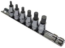 (JT.40) -3/8″ Drive Hex Socket Set (4/5/6/7/8/10mm w/Rail)(F)