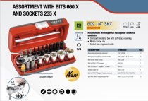 (609 1/4 SKX)-1/4" Dr Compact Metric Set (w/grip sockets & bits)