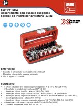 (609 1/4 SKX)-1/4" Dr Compact Metric Set (w/grip sockets & bits)