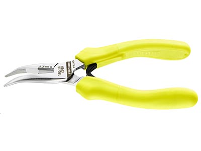 (195.16CPEF) -Fluorescent Half Round Nose Pliers (w/Angled tips) (Blem)