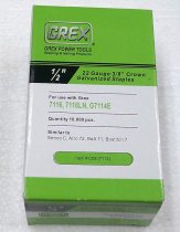 Grex 22 Gauge Staples-3/8″ Crown x 1/2″ Length (Box of 10,000)