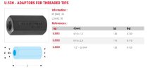 (U.53H2) -Adapter for Threaded Tips-M16x2.0