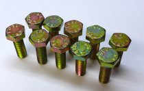 Hex Bolt (Lobo) -10x30mm Yellow Zinc (Bag of 10pc)