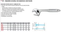 (101.4)-Adjustable Wrench-4" (Chrome w/Quick Adjust) (Facom)