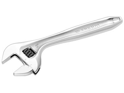 (101.6)-Adjustable Wrench-6" (Chrome w/Quick Adjust)(Facom)