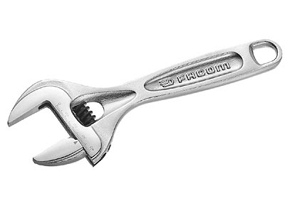 (113AS.8C)-Slim Profile Wide Opening Adjustable Wrench-8" (Facom