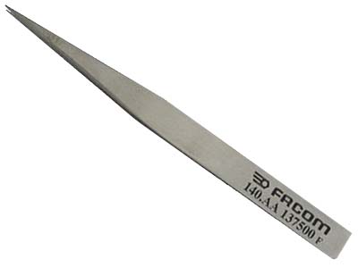 (140.AA) -Tweezer-Non Serrated Straight Point (stainless steel)