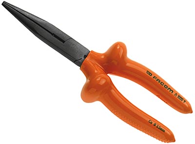 (185.20AVSE) -Insulated Long Half-Round Nose Pliers-7.9"