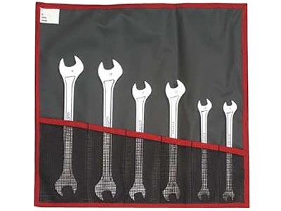(31.JE6T) -Thin-wall Open End Wrench Roll Set-6pc (8-19mm)