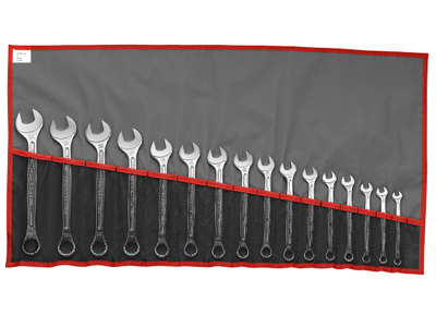 (440.JE16T)-16pc Combination Wrench Roll Set (8-24mm)(Facom)