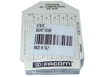 (911B.FC)-Test Card Set for 911D Compression Tester (diesel)