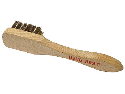 (993C) -Brass Wire Brush with Wood Handle (USAG)