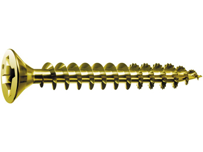 #8x2\" Yellow Zinc-Full Thread Flat Head (500pc)(Ltd supply)