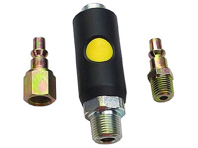 1/4\" Flow Safety Coupler-3/8\"NPT Male (w/air plugs)(ARO 210)