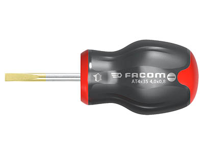 (AT6,5x35)-Protwist Stubby Slotted Screwdriver-6.5x35mm (Facom)