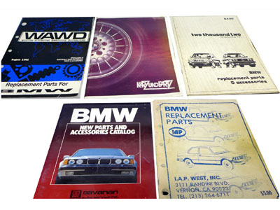 BMW Parts Catalogs (from the 1980\'s & 1990\'s)(set of 5)