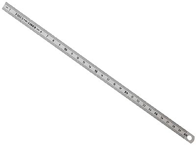 (DELA.1051.500)-Stainless Steel 2-Sided Ruler (500mm, 1/2mm)
