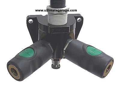 Air System 3/4" Wall Bracket (2 Hi-Flow Safety Couplers + Drain)