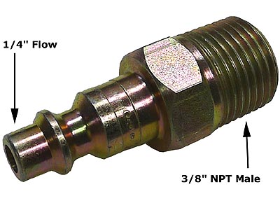 1/4" Flow Air Plug (3/8" NPT Male)(Industrial)