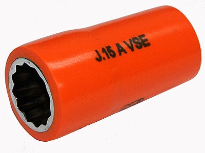 (J.11AVSE)-3/8\" Drive Insulated 12pt Socket-11mm