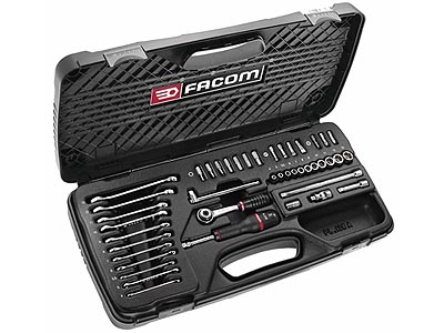(R.447EP) -1/4" Drive Metric Tool Set w/Wrenches (44pc)